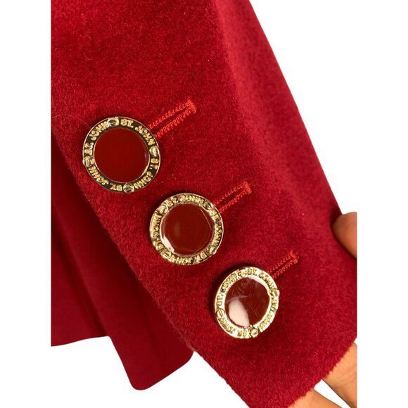 St. John Womens Coat Wool Angora Cashmere Red Size 2 RJ10627 Italy Lux - Picture 8 of 11